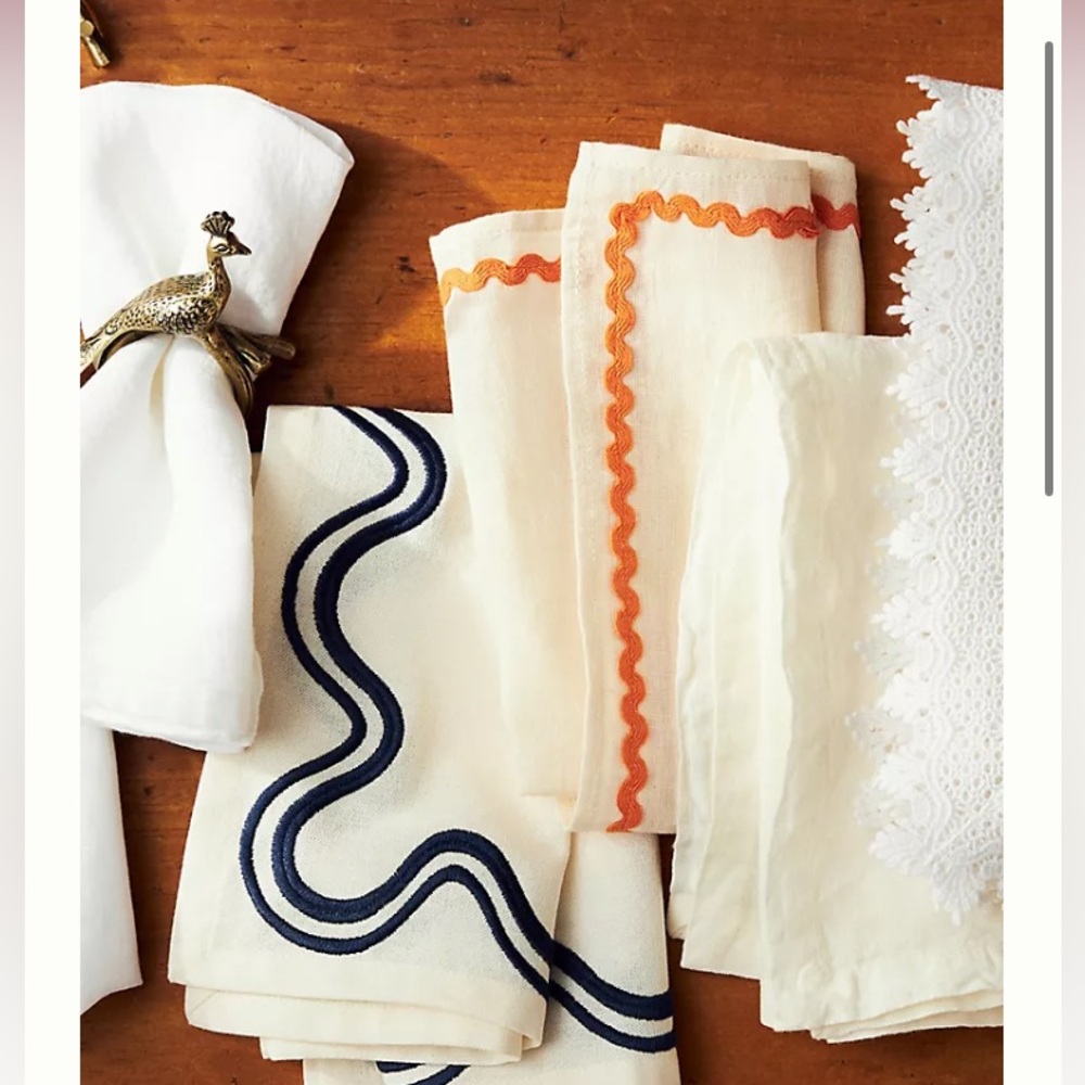 Anthropologie Pavo Peacock Napkin Rings - Set of 4 - NWT - Picture 2 of 11
